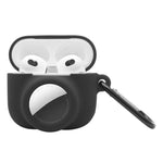 غطاء حماية سيليكون مقاوم للصدمات بتغطية كاملة 2 في 1 لـ AirPods 3 / AirTag الجيل الثاني / AirTag الجيل الأول، لـ AirPods 3 / AirTag