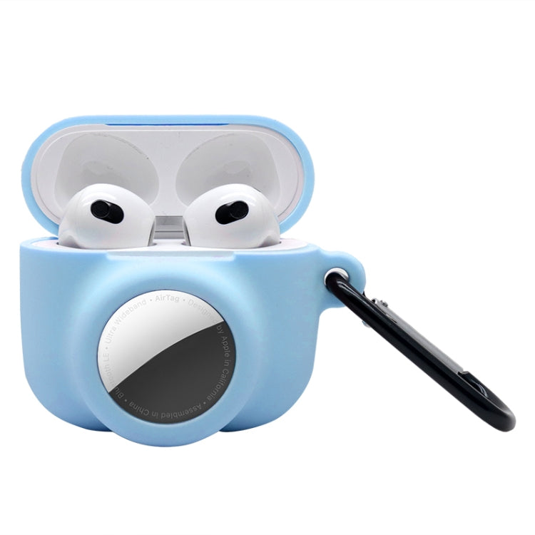غطاء حماية سيليكون مقاوم للصدمات بتغطية كاملة 2 في 1 لـ AirPods 3 / AirTag الجيل الثاني / AirTag الجيل الأول، لـ AirPods 3 / AirTag