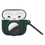 غطاء حماية سيليكون مقاوم للصدمات بتغطية كاملة 2 في 1 لـ AirPods 3 / AirTag الجيل الثاني / AirTag الجيل الأول، لـ AirPods 3 / AirTag