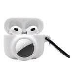 غطاء حماية سيليكون مقاوم للصدمات بتغطية كاملة 2 في 1 لـ AirPods 3 / AirTag الجيل الثاني / AirTag الجيل الأول، لـ AirPods 3 / AirTag
