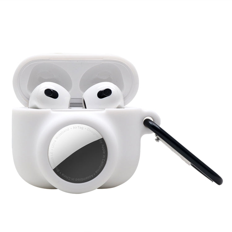 غطاء حماية سيليكون مقاوم للصدمات بتغطية كاملة 2 في 1 لـ AirPods 3 / AirTag الجيل الثاني / AirTag الجيل الأول، لـ AirPods 3 / AirTag