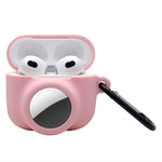 غطاء حماية سيليكون مقاوم للصدمات بتغطية كاملة 2 في 1 لـ AirPods 3 / AirTag الجيل الثاني / AirTag الجيل الأول، لـ AirPods 3 / AirTag