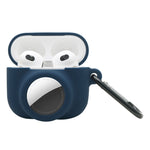 غطاء حماية سيليكون مقاوم للصدمات بتغطية كاملة 2 في 1 لـ AirPods 3 / AirTag الجيل الثاني / AirTag الجيل الأول، لـ AirPods 3 / AirTag