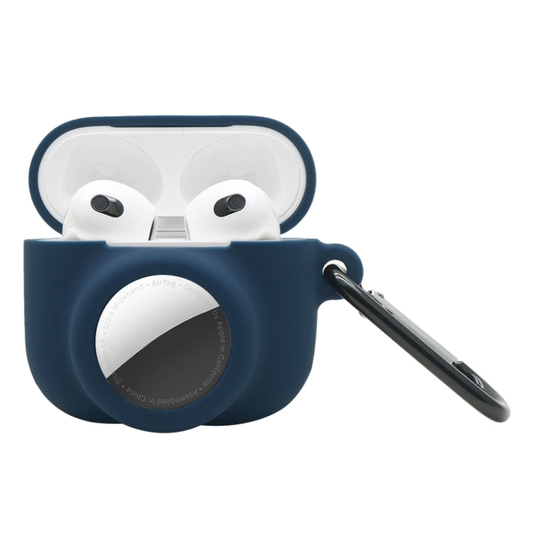 غطاء حماية سيليكون مقاوم للصدمات بتغطية كاملة 2 في 1 لـ AirPods 3 / AirTag الجيل الثاني / AirTag الجيل الأول، لـ AirPods 3 / AirTag