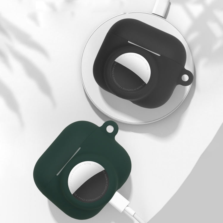 غطاء حماية سيليكون مقاوم للصدمات بتغطية كاملة 2 في 1 لـ AirPods 3 / AirTag الجيل الثاني / AirTag الجيل الأول، لـ AirPods 3 / AirTag