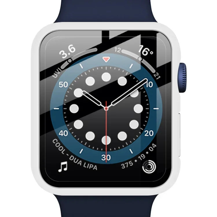 غطاء حماية IMAK من PC مقاوم للصدمات مع فيلم زجاجي مقسى، لسلسلة Apple Watch 6 & SE & 5 & 4 مقاس 44 مم، لسلسلة Apple Watch 3 & 2 & 1 مقاس 42 مم، لسلسلة Apple Watch 6 & SE & 5 & 4 مقاس 40 مم، لسلسلة Apple Watch 3 & 2 & 1 مقاس 38 مم