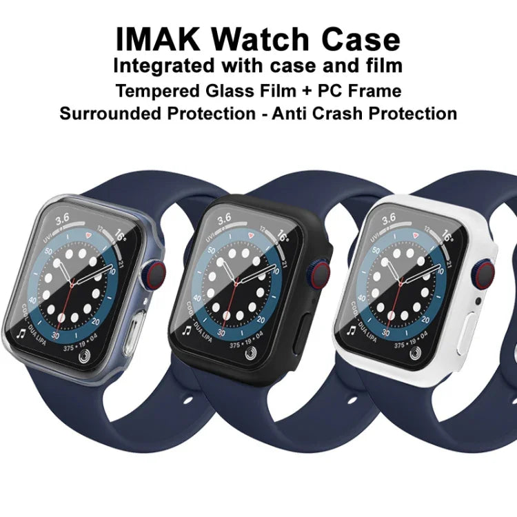 غطاء حماية IMAK من PC مقاوم للصدمات مع فيلم زجاجي مقسى، لسلسلة Apple Watch 6 & SE & 5 & 4 مقاس 44 مم، لسلسلة Apple Watch 3 & 2 & 1 مقاس 42 مم، لسلسلة Apple Watch 6 & SE & 5 & 4 مقاس 40 مم، لسلسلة Apple Watch 3 & 2 & 1 مقاس 38 مم