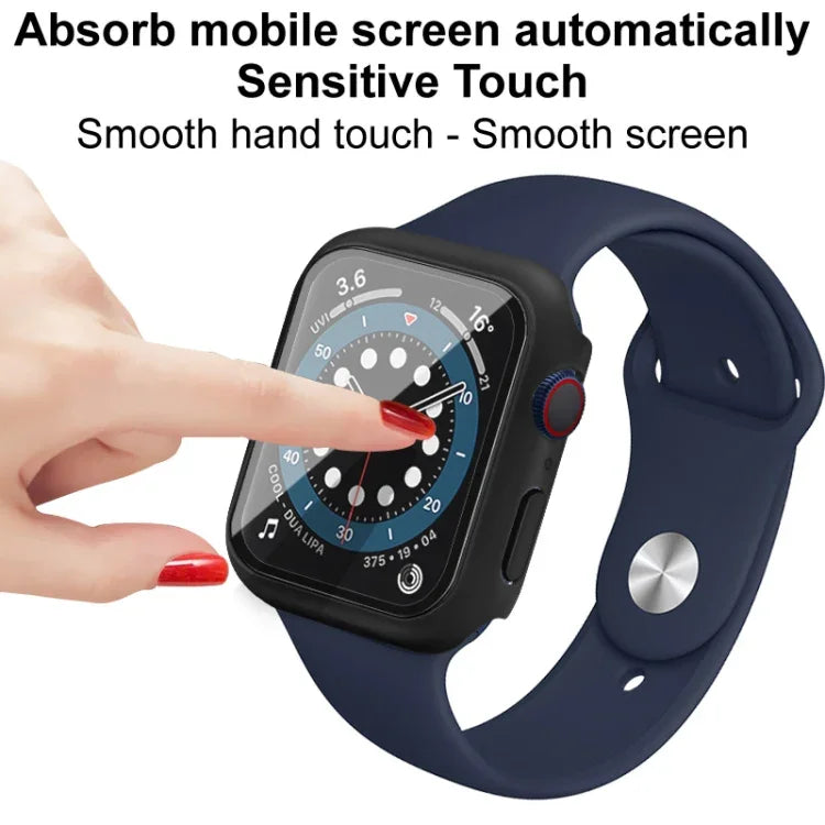 غطاء حماية IMAK من PC مقاوم للصدمات مع فيلم زجاجي مقسى، لسلسلة Apple Watch 6 & SE & 5 & 4 مقاس 44 مم، لسلسلة Apple Watch 3 & 2 & 1 مقاس 42 مم، لسلسلة Apple Watch 6 & SE & 5 & 4 مقاس 40 مم، لسلسلة Apple Watch 3 & 2 & 1 مقاس 38 مم