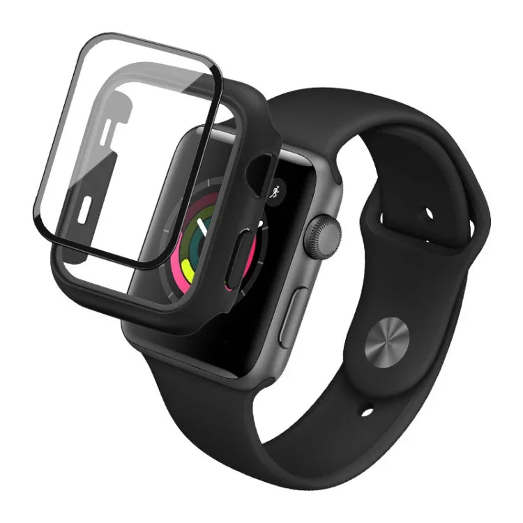 غطاء حماية IMAK من PC مقاوم للصدمات مع فيلم زجاجي مقسى، لسلسلة Apple Watch 6 & SE & 5 & 4 مقاس 44 مم، لسلسلة Apple Watch 3 & 2 & 1 مقاس 42 مم، لسلسلة Apple Watch 6 & SE & 5 & 4 مقاس 40 مم، لسلسلة Apple Watch 3 & 2 & 1 مقاس 38 مم