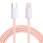 كابل بيانات PD USB-C / Type-C إلى 8 دبابيس، طول الكابل: 1 متر، 12 واط، 20 واط