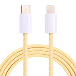 كابل بيانات PD USB-C / Type-C إلى 8 دبابيس، طول الكابل: 1 متر، 12 واط، 20 واط