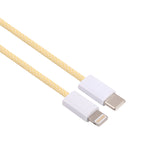 كابل بيانات PD USB-C / Type-C إلى 8 دبابيس، طول الكابل: 1 متر، 12 واط، 20 واط