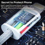 كابل بيانات PD USB-C / Type-C إلى 8 دبابيس، طول الكابل: 1 متر، 12 واط، 20 واط