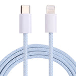 كابل بيانات PD USB-C / Type-C إلى 8 دبابيس، طول الكابل: 1 متر، 12 واط، 20 واط