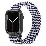Nylon Braid Strap Watchband For Apple Watch Series, 7 41mm / 6&SE&5&4 40mm / 3&2&1 38mm