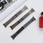 سوار ساعة من الفولاذ مع خرزة واحدة من السيراميك لسلسلة ساعات آبل، 7 41مم / 6 وSE و5 و4 40مم / 3 و2 و1 38مم، 7 45مم / 6 وSE و5 و4 44مم / 3 و2 و1 42مم