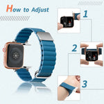 سوار ساعة من الجلد المغناطيسي لسلسلة Apple Watch، 7 بقياس 41مم / 6&SE&5&4 بقياس 40مم / 3&2&1 بقياس 38مم، 7 بقياس 45مم / 6&SE&5&4 بقياس 44مم / 3&2&1 بقياس 42مم