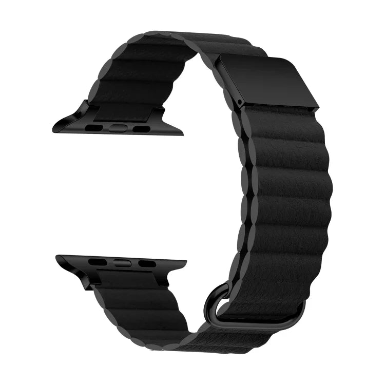 سوار ساعة من الجلد المغناطيسي لسلسلة Apple Watch، 7 بقياس 41مم / 6&SE&5&4 بقياس 40مم / 3&2&1 بقياس 38مم، 7 بقياس 45مم / 6&SE&5&4 بقياس 44مم / 3&2&1 بقياس 42مم