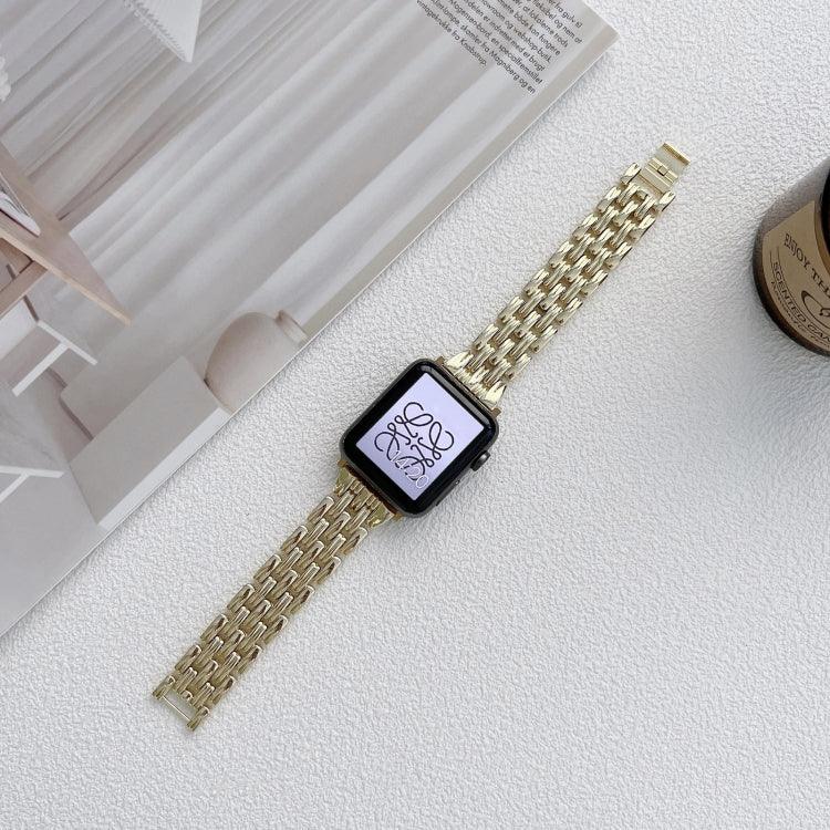 سوار ساعة من الفولاذ المقاوم للصدأ بخطوط خمسة باهت لسلسلة Apple Watch، 7 بقياس 41مم / 6&SE&5&4 بقياس 40مم / 3&2&1 بقياس 38مم، 7 بقياس 45مم / 6&SE&5&4 بقياس 44مم / 3&2&1 بقياس 42مم