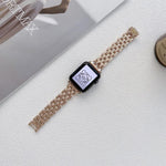 سوار ساعة من الفولاذ المقاوم للصدأ بخطوط خمسة باهت لسلسلة Apple Watch، 7 بقياس 41مم / 6&SE&5&4 بقياس 40مم / 3&2&1 بقياس 38مم، 7 بقياس 45مم / 6&SE&5&4 بقياس 44مم / 3&2&1 بقياس 42مم