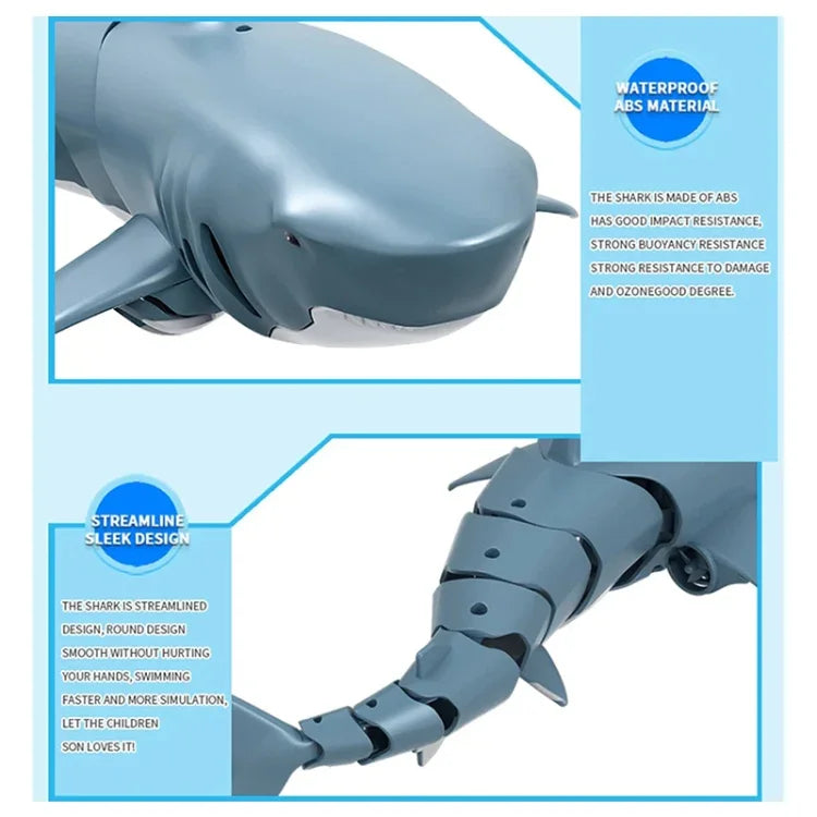 MoFun H151-1 سمكة قرش محاكاة مقاومة للماء مع تحكم عن بعد 2.4 جيجاهرتز 4 قنوات، H151-1
