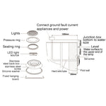 Swimming Pool ABS Wall Lamp LED Underwater Light, 6W, 9W, 12W, 15W, 18W, 24W