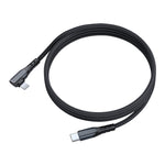 كابل بيانات هاتف محمول 6A PD 20W USB-C / Type-C إلى 8 Pin زاوية، 1م، 2م