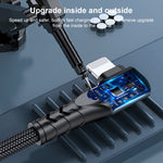 كابل بيانات هاتف محمول 6A PD 20W USB-C / Type-C إلى 8 Pin زاوية، 1م، 2م