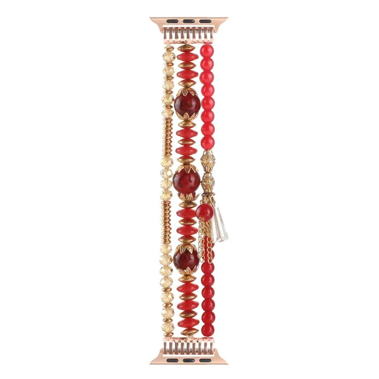 Pearl Strap Watchband For Apple Watch Series, 7 41mm / 6&SE&5&4 40mm / 3&2&1 38mm, 7 45mm / 6&SE&5&4 44mm / 3&2&1 42mm