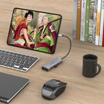 موزع متعدد الوظائف amalink 95126 من نوع-C / USB-C إلى HDMI مزدوج + 2 منافذ USB + PD 3.0، 95126