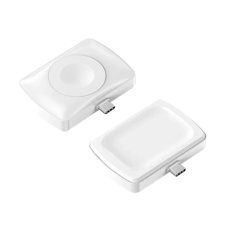 شاحن لاسلكي مزدوج الجوانب لسماعات الأذن وساعة اليد بمنفذ Type-C طراز JJT-997 لـ AirPods و iWatch