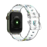 سوار ساعة سيليكون شفاف ملون لسلسلة Apple Watch، 7 بقياس 45مم / 6 & SE & 5 & 4 بقياس 44مم / 3 & 2 & 1 بقياس 42مم، 7 بقياس 41مم / 6 & SE & 5 & 4 بقياس 40مم / 3 & 2 & 1 بقياس 38مم