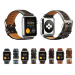 سوار ساعة من جلد البقر الرجعي المشمع، لسلسلة Apple Watch، لسلسلة Apple Watch 5