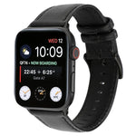 سوار ساعة من جلد طبيعي بنقشة حصان مجنون مشمع، لسلسلة Apple Watch، لسلسلة Apple Watch 5