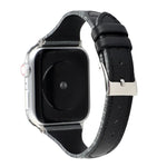 سوار ساعة من جلد طبيعي مخيط بخطوط، لسلسلة Apple Watch، لسلسلة Apple Watch 5