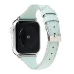 سوار ساعة من جلد طبيعي مخيط بخطوط، لسلسلة Apple Watch، لسلسلة Apple Watch 5