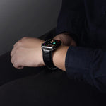 سوار ساعة بنقشة جلد التمساح من جلد البقر، لسلسلة Apple Watch، لسلسلة Apple Watch 5