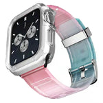 Silicone Watchband + Watch Case Set, For Apple Watch Series 9 / 8 / 7 41mm, For Apple Watch Series 9 / 8 / 7 45mm