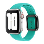 سوار ساعة سيليكون بإبزيم أسود لسلسلة Apple Watch، 7 بقياس 45مم / 6&SE&5&4 بقياس 44مم / 3&2&1 بقياس 42مم