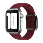 سوار ساعة سيليكون بإبزيم أسود لسلسلة Apple Watch، 7 بقياس 45مم / 6&SE&5&4 بقياس 44مم / 3&2&1 بقياس 42مم