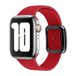 سوار ساعة سيليكون بإبزيم أسود لسلسلة Apple Watch، 7 بقياس 45مم / 6&SE&5&4 بقياس 44مم / 3&2&1 بقياس 42مم