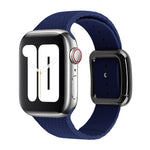 سوار ساعة سيليكون بإبزيم أسود لسلسلة Apple Watch، 7 بقياس 45مم / 6&SE&5&4 بقياس 44مم / 3&2&1 بقياس 42مم