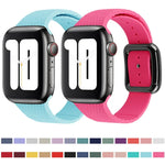 سوار ساعة سيليكون بإبزيم أسود لسلسلة Apple Watch، 7 بقياس 45مم / 6&SE&5&4 بقياس 44مم / 3&2&1 بقياس 42مم