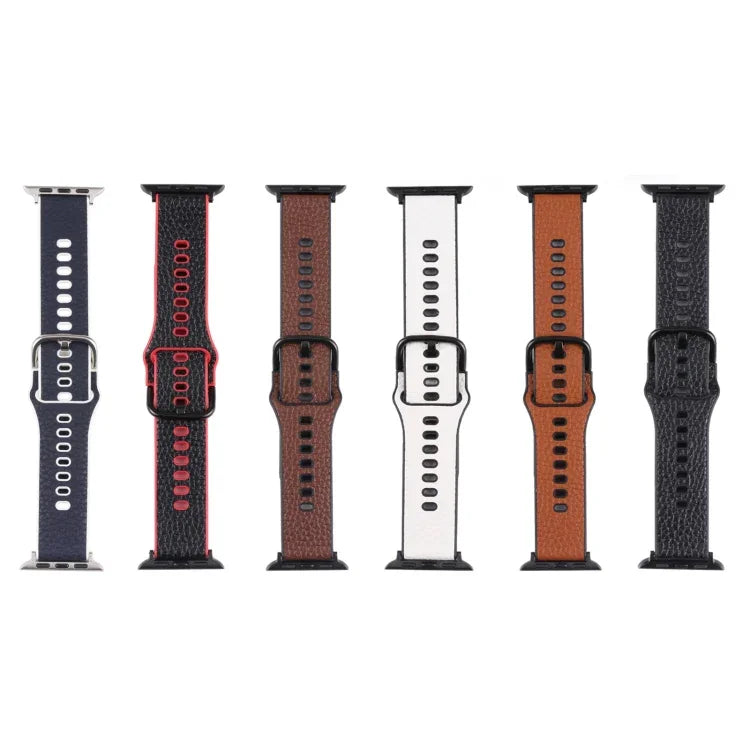 Litchi TPU Watchband For Apple Watch Series, 7 41mm / 6&SE&5&4 40mm / 3&2&1 38mm, 7 45mm / 6&SE&5&4 44mm / 3&2&1 42mm
