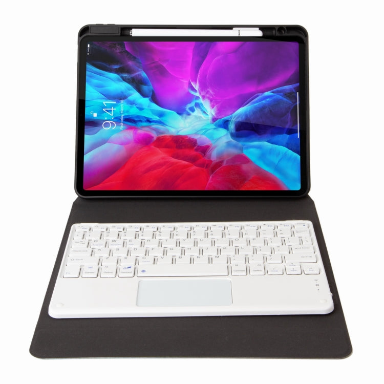 H-097C Touch Bluetooth Keyboard Leather Case with Rear Three-fold Holder, For iPad Pro 11 inch 2021 & 2020 & 2018 / Air 2020 10.9