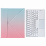H-097C Touch Bluetooth Keyboard Leather Case with Rear Three-fold Holder, For iPad Pro 11 inch 2021 & 2020 & 2018 / Air 2020 10.9