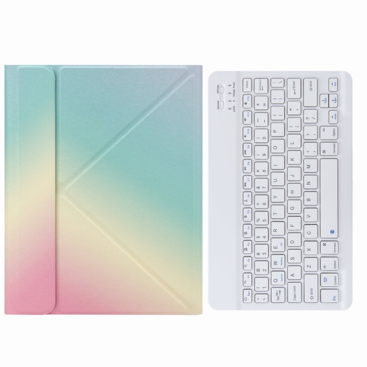 غطاء جلد لوحة مفاتيح بلوتوث مع حامل ثلاثي الطي من الخلف، لجهاز iPad 10.2 2020 و2019 / Pro 10.5 بوصة، لجهاز iPad 9.7 2018 و2017، لجهاز iPad Pro 11 بوصة 2021 و2020 و2018 / Air 2020 10.9