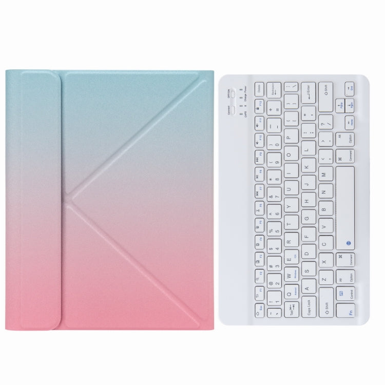 غطاء جلد لوحة مفاتيح بلوتوث مع حامل ثلاثي الطي من الخلف، لجهاز iPad 10.2 2020 و2019 / Pro 10.5 بوصة، لجهاز iPad 9.7 2018 و2017، لجهاز iPad Pro 11 بوصة 2021 و2020 و2018 / Air 2020 10.9
