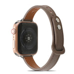 سوار ساعة من الجلد مع مسامير مزدوجة لسلسلة Apple Watch، 7 بقياس 41مم / 6&SE&5&4 بقياس 40مم / 3&2&1 بقياس 38مم، 7 بقياس 45مم / 6&SE&5&4 بقياس 44مم / 3&2&1 بقياس 42مم