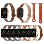 سوار ساعة من الجلد مع مسامير مزدوجة لسلسلة Apple Watch، 7 بقياس 41مم / 6&SE&5&4 بقياس 40مم / 3&2&1 بقياس 38مم، 7 بقياس 45مم / 6&SE&5&4 بقياس 44مم / 3&2&1 بقياس 42مم